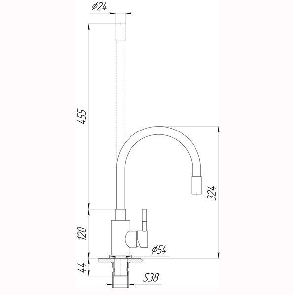 Смеситель для кухни EcoMIX ALPEN SBT3-203SG 000027901 фото