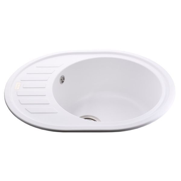 Гранітна мийка Globus Lux ARNO білий 620х500мм-А0007 000008556 фото
