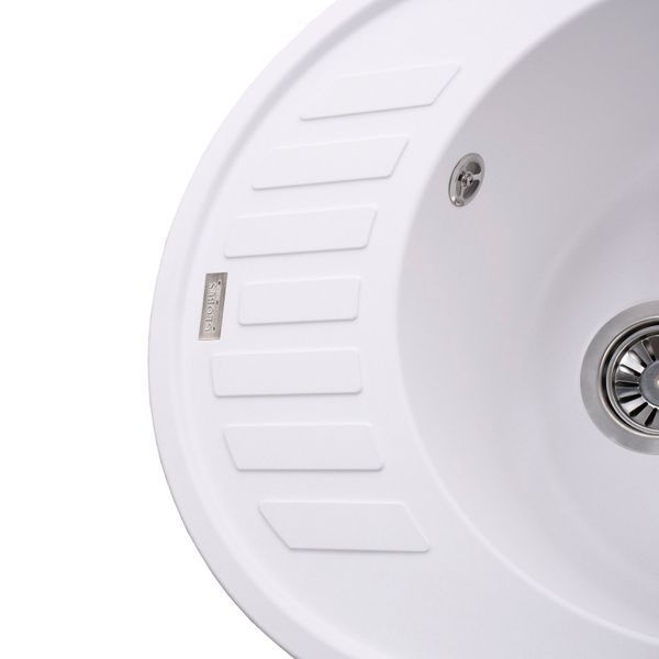 Гранітна мийка Globus Lux ARNO білий 620х500мм-А0007 000008556 фото