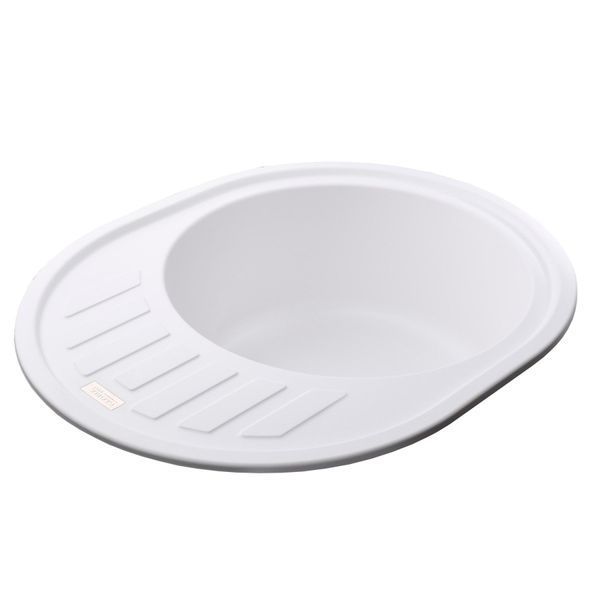 Гранітна мийка Globus Lux ARNO білий 620х500мм-А0007 000008556 фото