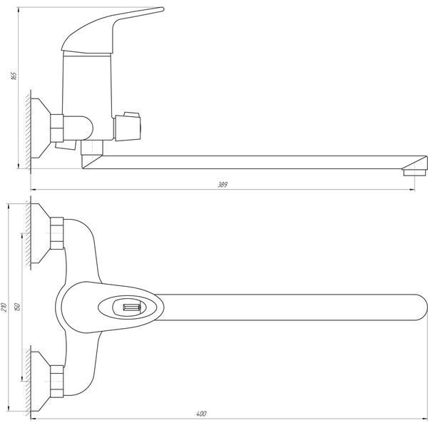 Смеситель для ванны Globus Lux Smart GLSM-0208 000009361 фото