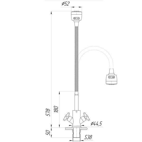 Смеситель для кухни Globus Lux DUKAT SD4-G203S 000023163 фото