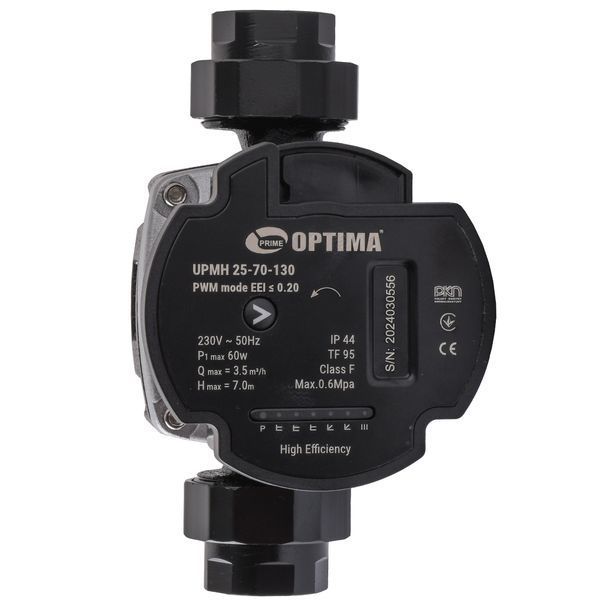 Насос циркуляционный энергосберегающий Optima PRIME UPMH 25-70AUTO 130мм + гайки 000027871 фото
