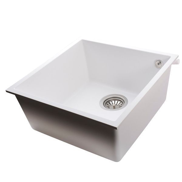 Гранитная мойка Globus Lux AMMER белый 440 х 440 мм - А0007 000023649 фото