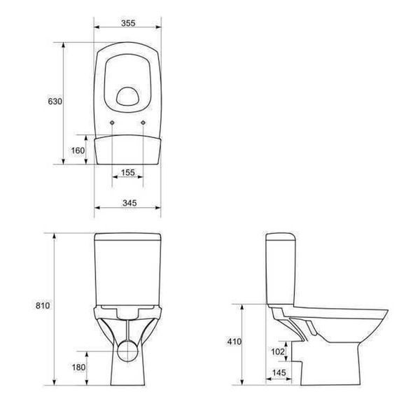 Компакт Cersanit 637 CARINA CLEAN ON 011 3/5 с сиденьем slim дюр лифт 000015681 фото