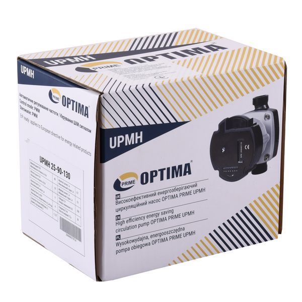 Насос циркуляционный энергосберегающий Optima PRIME UPMH 25-90AUTO 130мм + гайки 000027872 фото