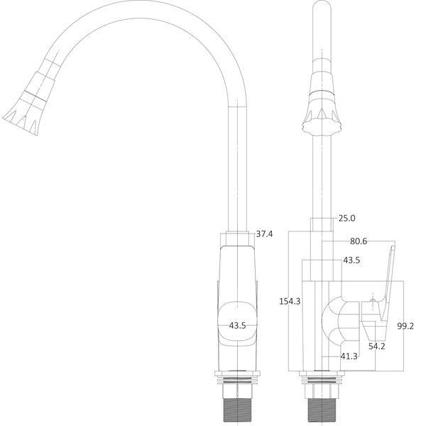 Смеситель для кухни Globus Lux BONN GLB-0203SA-G03 000028499 фото