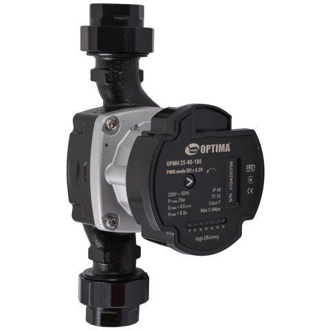Насос циркуляционный энергосберегающий Optima PRIME UPMH 25-80AUTO 180мм + гайки 000027873 фото