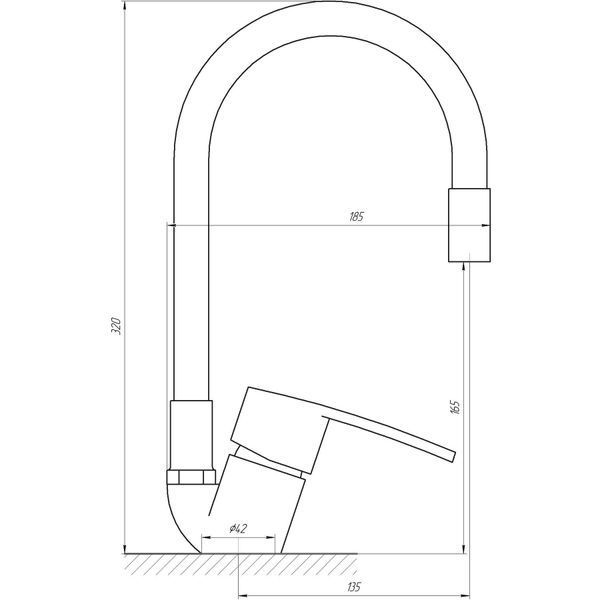 Смеситель для кухни DOMINO SIRIUS DSV-203SLR-GRAY 000020087 фото