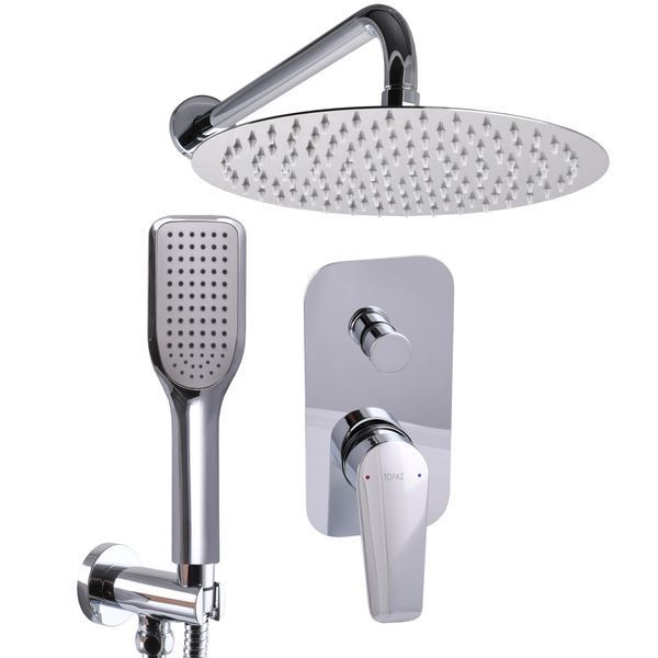 Змішувач для душу вбудований TOPAZ CAPRI TCA-15205-H43 комплект з душ. набором, 2 лійки, D35 000027414 фото