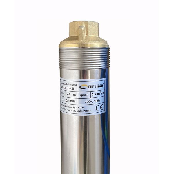 Насос скважинный с пов,уст, к песку 3&Prime; OPTIMA 3SDm1,8/11 0,25 кВт 45м + пульт+кабель 25м NEW 000020696 фото