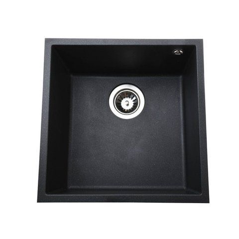 Гранитная мойка Globus Lux AMMER чорный металiк 440 х 440 мм - А0001 000023652 фото