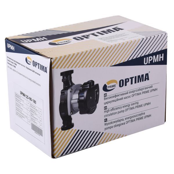 Насос циркуляционный энергосберегающий Optima PRIME UPMH 25-90AUTO 180мм + гайки 000027874 фото