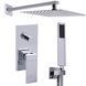 Смеситель для душа встроенный TOPAZ ODISS TO-18205-H66 ручная и верхня лейки, горизонт, хром 000027418 фото 1