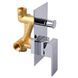 Смеситель для душа встроенный TOPAZ ODISS TO-18205-H66 ручная и верхня лейки, горизонт, хром 000027418 фото 4