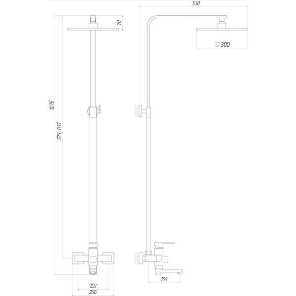 Душевая система Globus Lux MILANO DS0026 000009439 фото