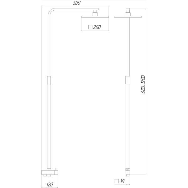 Душевая колонна Globus Lux MILANO GL-BAR-0707 000014985 фото