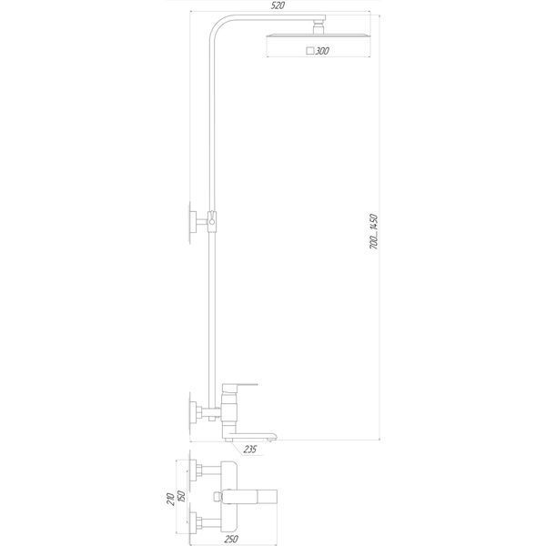 Душевая система Globus Lux MILANO GLM-0007 000016699 фото