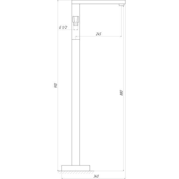 Змішувач для ванни TOPAZ ODISS TO 18113-H66-BL 000021002 фото