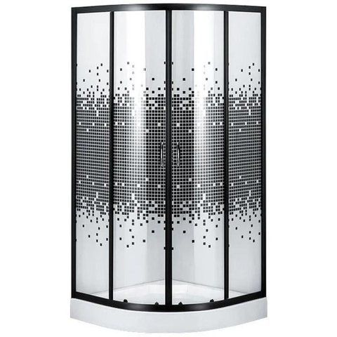 Душевая кабина полукруглая DRAWA L90TB.Mosaic (L90B.Mosaic) BRAVO (2уп.) 000019818 фото