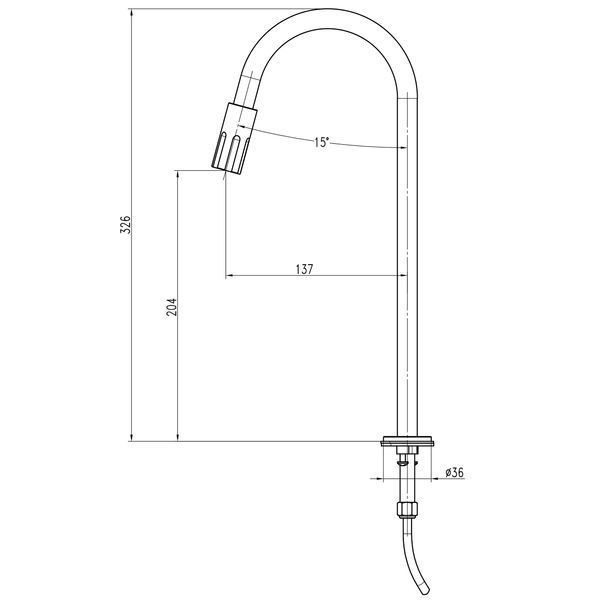 Кран для обратного Осмоса TOPAZ CORSICA TC-6801-L26-B 000027421 фото