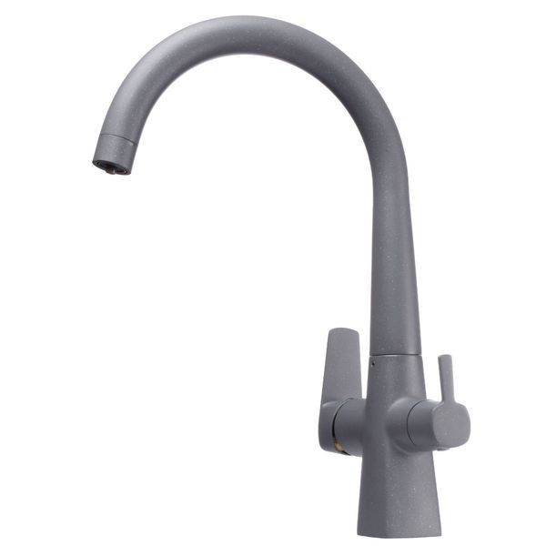 Смеситель для кухни под осмос Globus Lux LAZER GLLR-0999-3-TITANIUM 000019256 фото