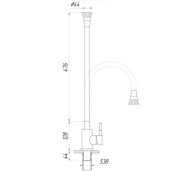 Змішувач для кухні Globus Lux Alpen SBT1-203SA-S21 000025227 фото