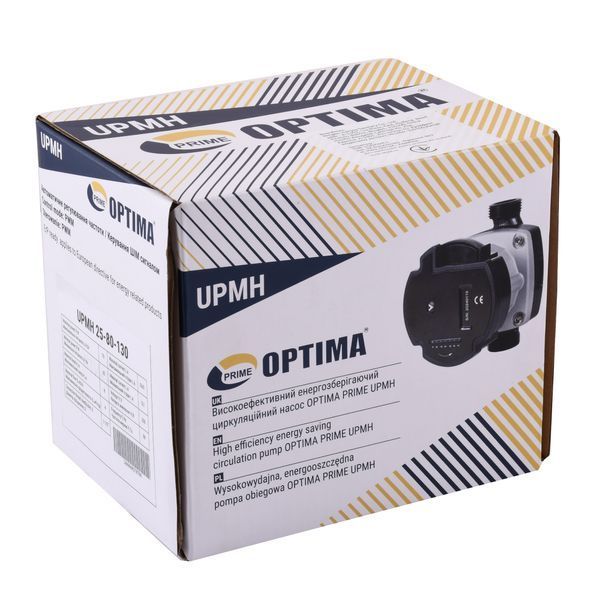 Насос циркуляционный энергосберегающий Optima PRIME UPMH 25-80AUTO 130мм + гайки 000027878 фото
