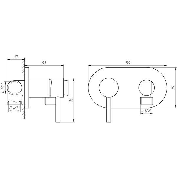 Смеситель гигиенический Globus Lux GLN-2-106MIX 000018455 фото