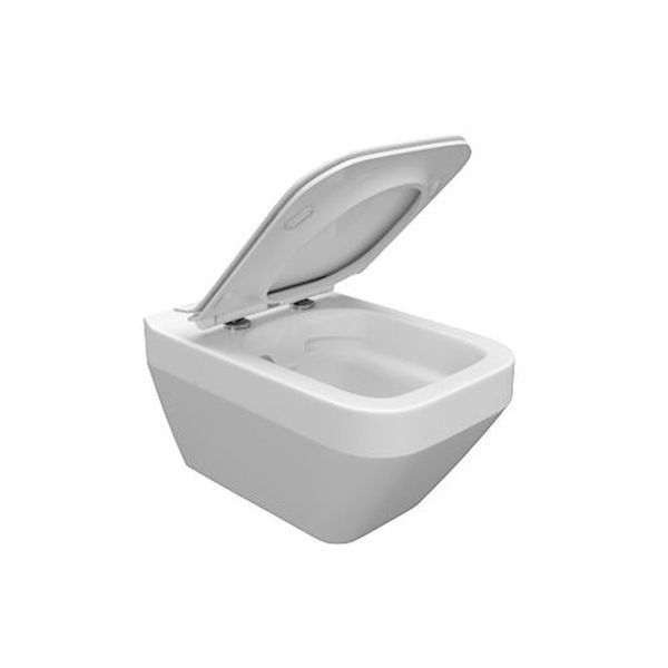 CET Cersanit В217 CREA CLEAN ON SQUARE підвісний з кришкою дюропласт ліфт SLIM PL 000021984 фото