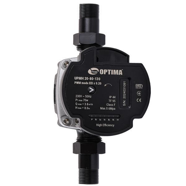 Насос циркуляционный энергосберегающий Optima PRIME UPMH 20-80AUTO 130мм + гайки 000027879 фото