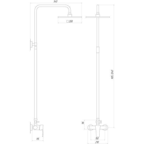 Душевая система Globus Lux QUEENSLAND GLQU-0077 000010148 фото