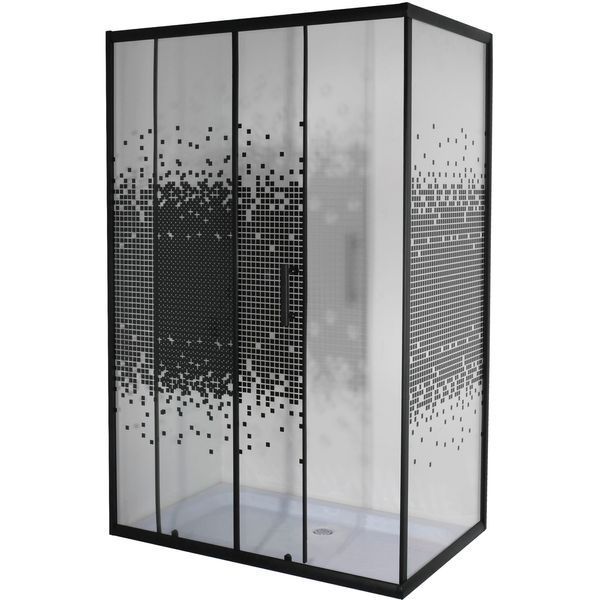 Душевая кабина прямоугольная без поддона NISA N120TB.Mosaic BRAVO (1уп.) 000028402 фото
