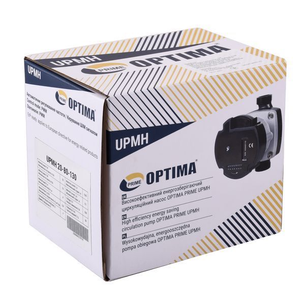 Насос циркуляционный энергосберегающий Optima PRIME UPMH 20-80AUTO 130мм + гайки 000027879 фото
