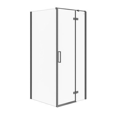 Душевая кабина Cersanit JOTA 90x90x195 правая прозрачное стекло профиль чорный 000027430 фото