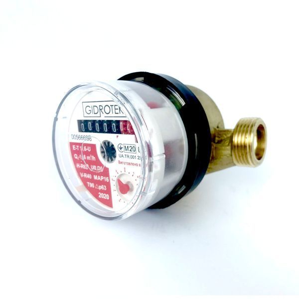 Счетчик горячей воды Gidrotek E-T 1,6U 1/2&Prime; со штуцером (110мм) 000003371 фото