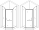 Душова кабіна пятикутна RABA L90TB (L90BT) BRAVO (2уп.) 000026940 фото 2
