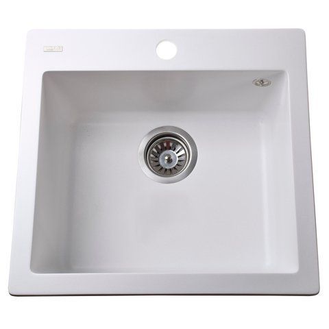Гранитная мойка Globus Lux AOSTA белый 490x455мм-А0007 000023571 фото