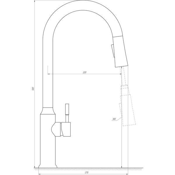 Смеситель для кухни Globus Lux ALPEN SBT1-2033-GP 000026597 фото