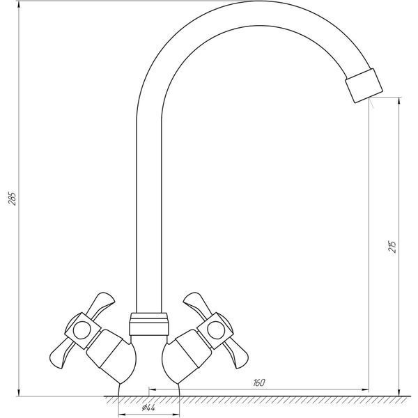 Смеситель для кухни DOMINO DK-H1-2N-GREEN 000011731 фото