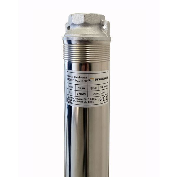 Насос скважинный с повышенной уст-тью к песку OPTIMA PM 3SDm2,5/10 0,37 кВт 46м + 1,5 м кабель 000017611 фото