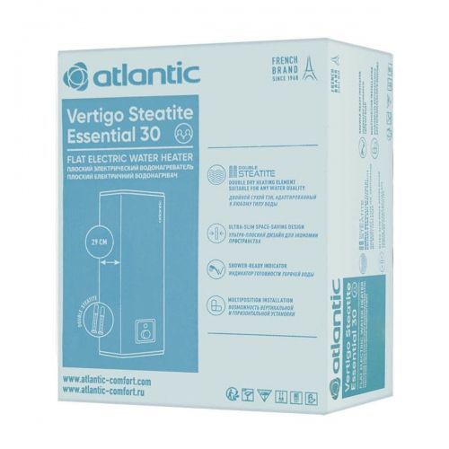 Водонагрівач побутовий електричний Atlantic Vertigo Steatite Essential 30 MP-025 2F 220E-S (1000W) (Грузія) 8214620 000037829 фото