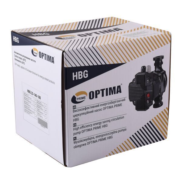 Насос циркуляційний енергоощадний Optima PRIME HBG 25-140AUTO 180мм 000027882 фото