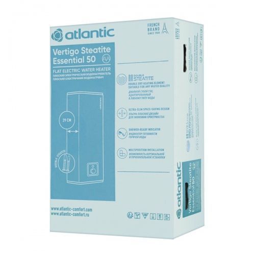 Водонагрівач побутовий електричний Atlantic Vertigo Steatite Essential 50 MP-040 2F 220E-S (1500W) (Грузія) 8312050 000037830 фото