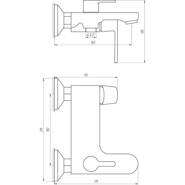 Змішувач для ванни Globus Lux Laguna GLA-0102N 000019195 фото