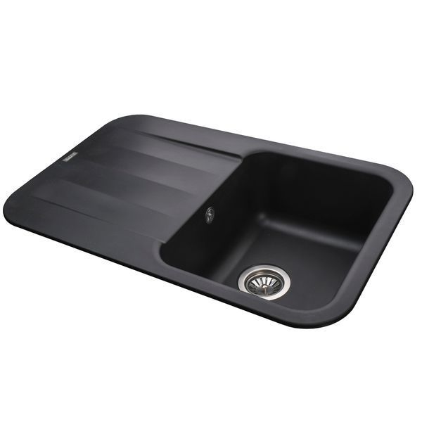 Гранітна мийка Globus Lux OBER чорний 780х500мм-А0002 000003455 фото