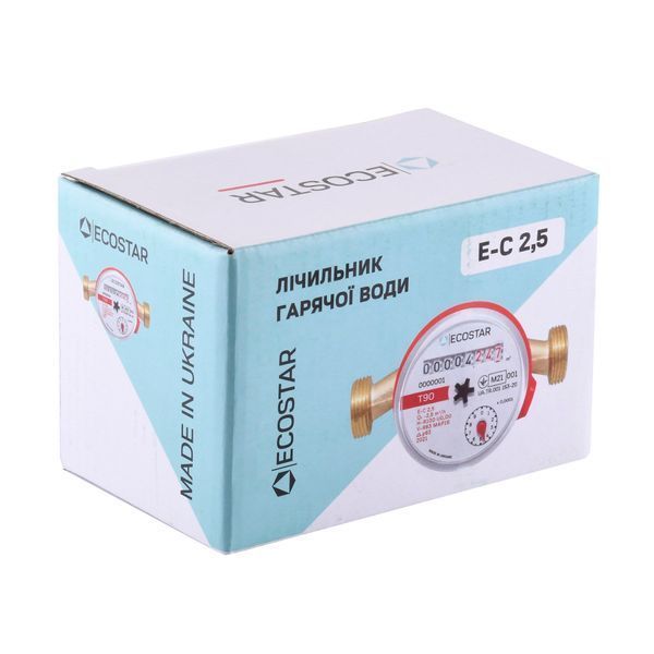 Лічильник гарячої води ECOSTAR DN15 1/2&Prime; L110 E-C 2,5 000021806 фото