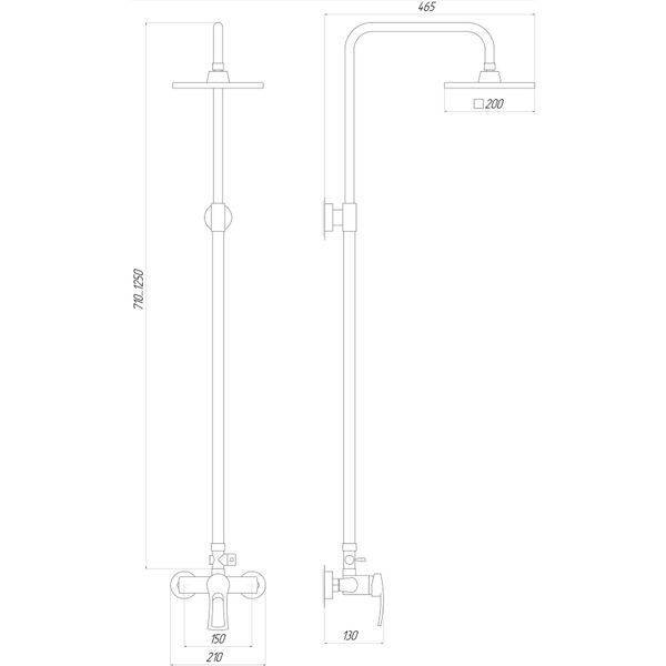 Душевая система Globus Lux SEVA GLSV-0088 000010907 фото