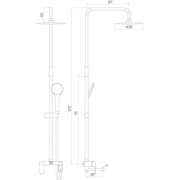Душевая система TOPAZ BARTS TB 07102-H36 000015811 фото