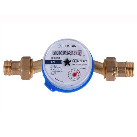 Счетчик холодной воды ECOSTAR DN15 1/2&Prime; L110 E-C 2,5 000021807 фото